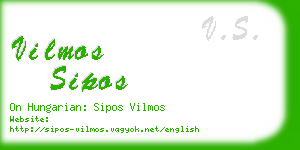 vilmos sipos business card